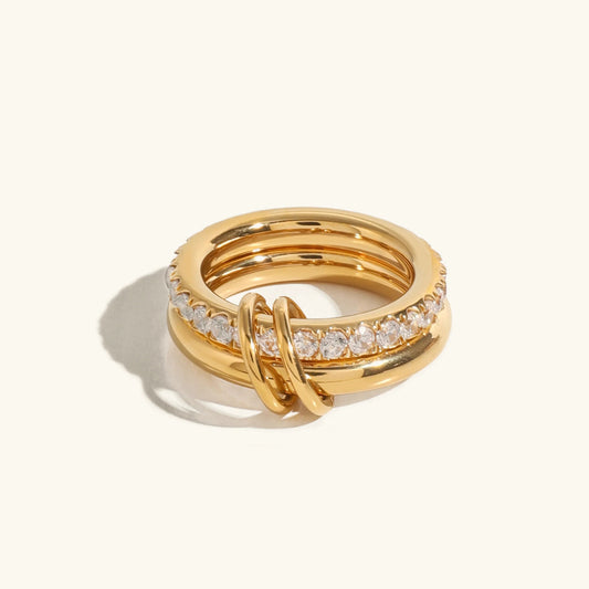 [Royal Vicky]Alison Stacked Diamond Ring
