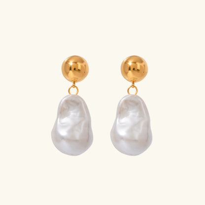 [Royal Vicky]Ariana Chunky Pearl Drop Earrings