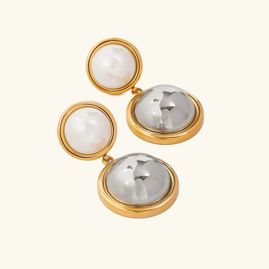 [Royal Vicky]Avery Pearl Dome Earrings