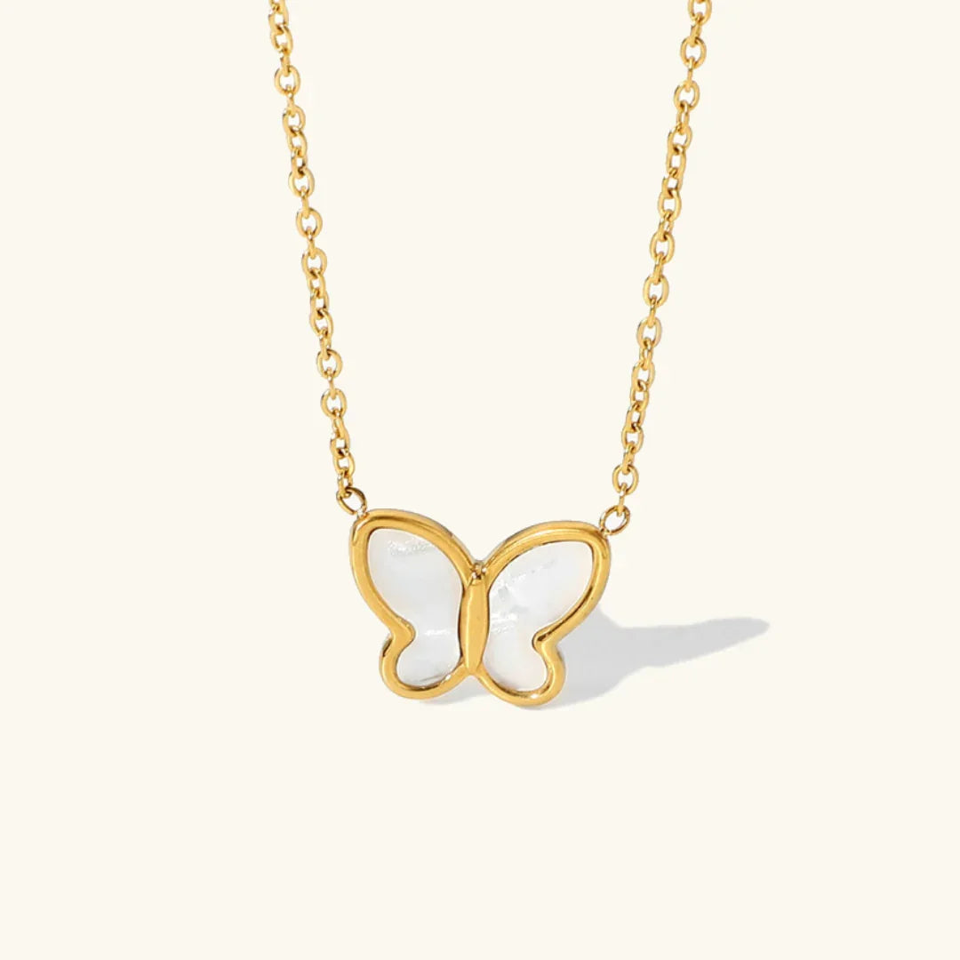 [Royal Vicky]Flutterby Mother of Pearl Necklace