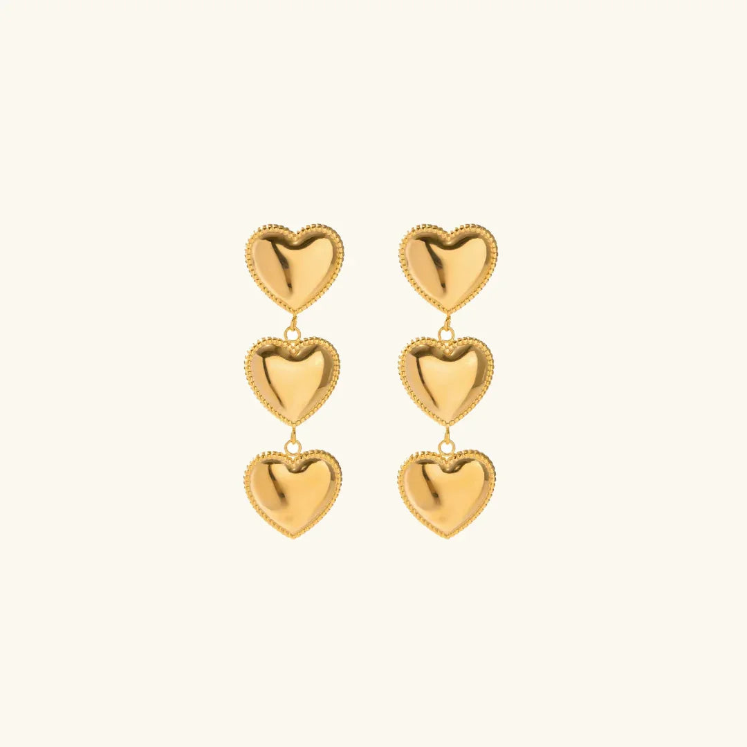 [Royal Vicky]Aimee Gold Heart Earrings