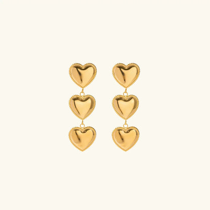 [Royal Vicky]Aimee Gold Heart Earrings