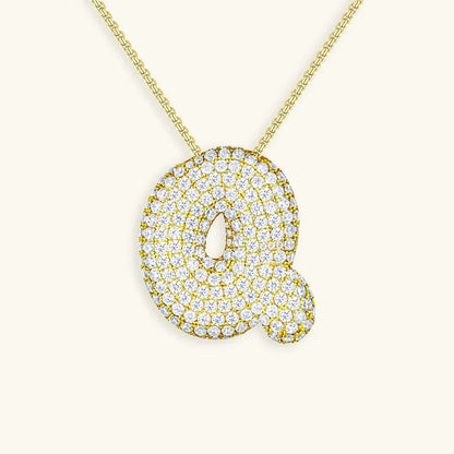 [Royal Vicky]Bubble Initial Diamond Necklace