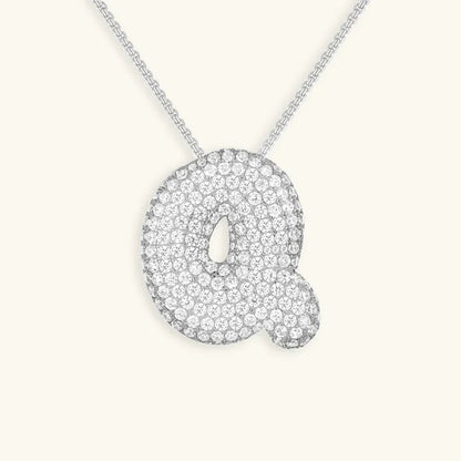 [Royal Vicky]Bubble Initial Diamond Necklace