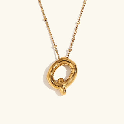 [Royal Vicky]Balloon Gold Initial Necklace