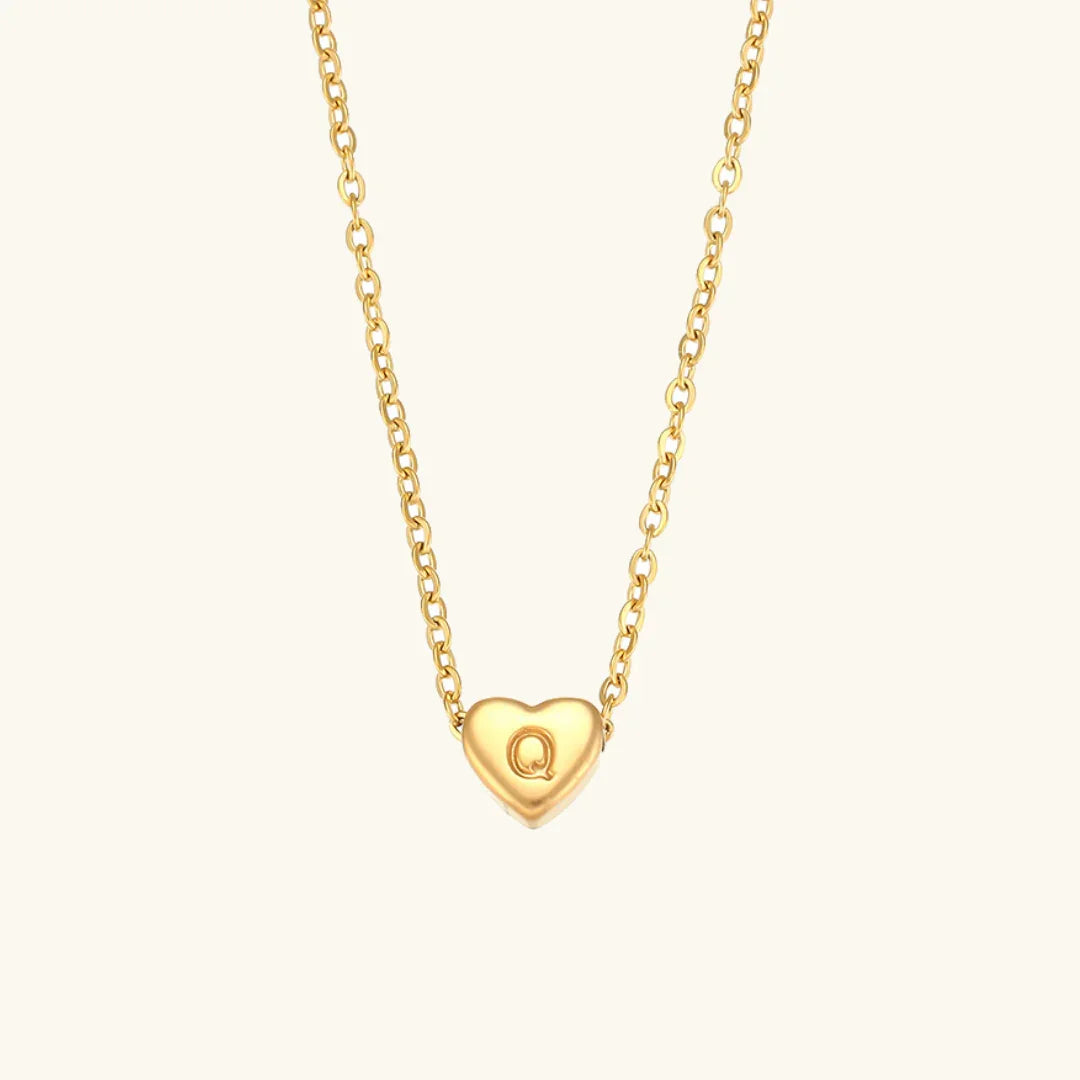 [Royal Vicky]Heart Initial Gold Necklace
