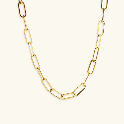 [Royal Vicky]Ria Gold Paperclip Chain Necklace
