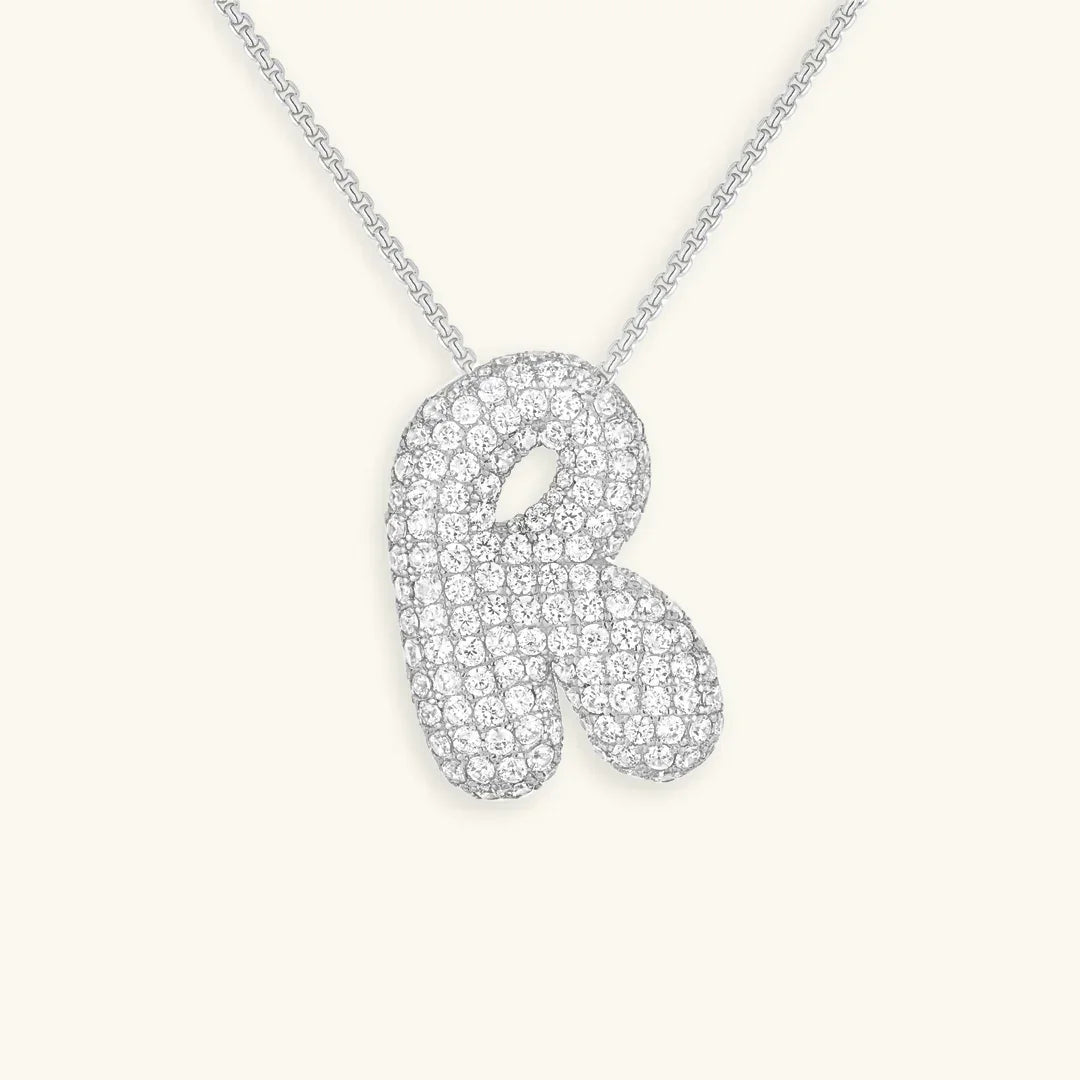 [Royal Vicky]Bubble Initial Diamond Necklace