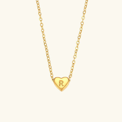 [Royal Vicky]Heart Initial Gold Necklace