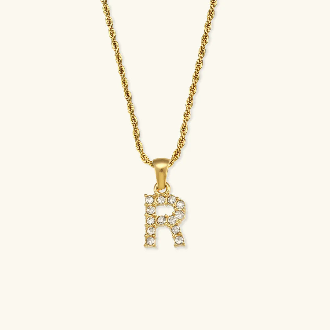 [Royal Vicky]Maeve Letter Initial Diamond Necklace