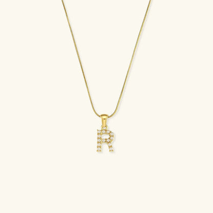 [Royal Vicky]Augustine Initial Letter Pearl Necklace