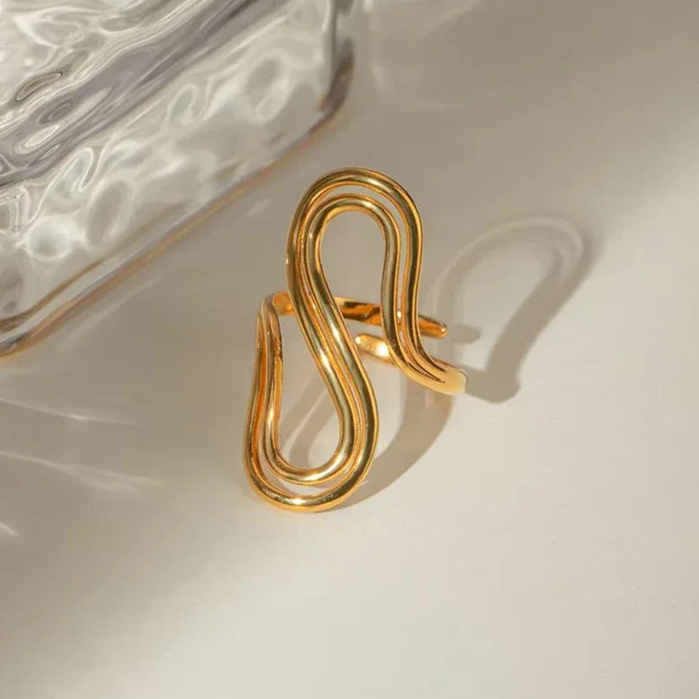 [Royal Vicky]Halle Abstract Gold Ring