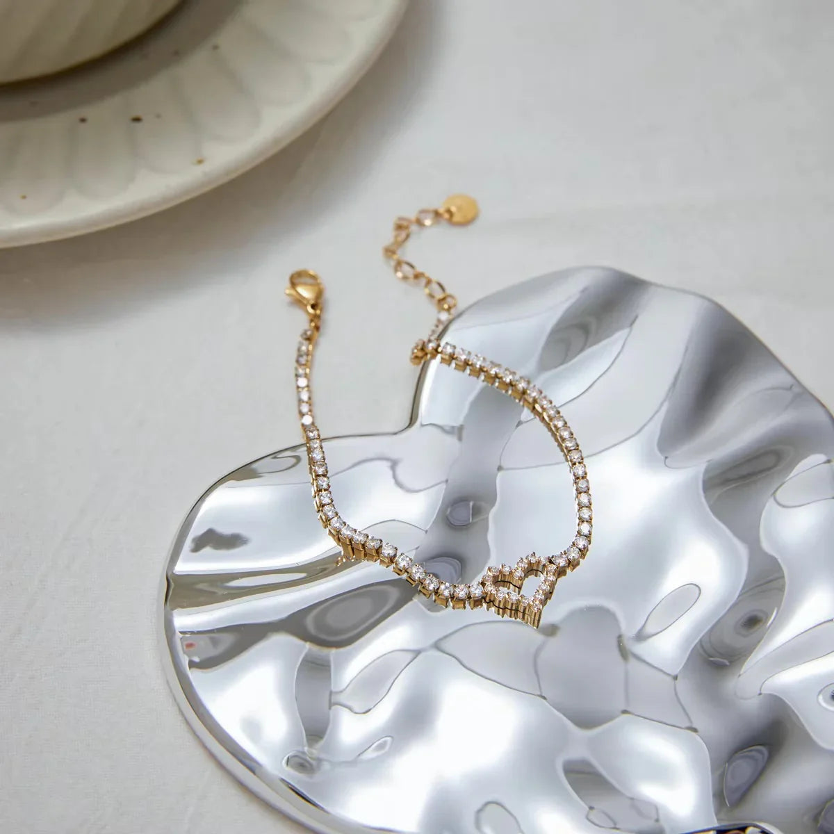 [Royal Vicky]Patrice Diamond Heart Bracelet