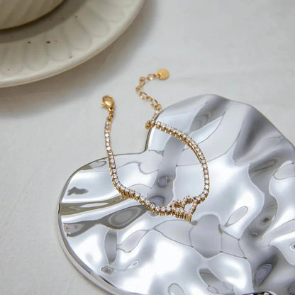 [Royal Vicky]Patrice Diamond Heart Bracelet