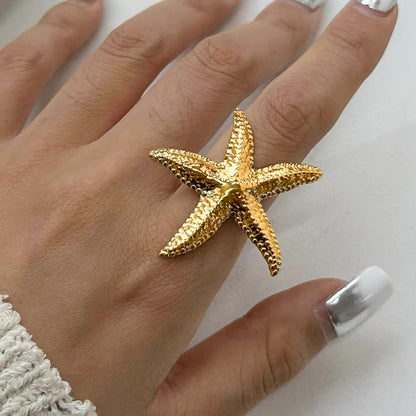 [Royal Vicky]Seabreeze Gold Starfish Ring