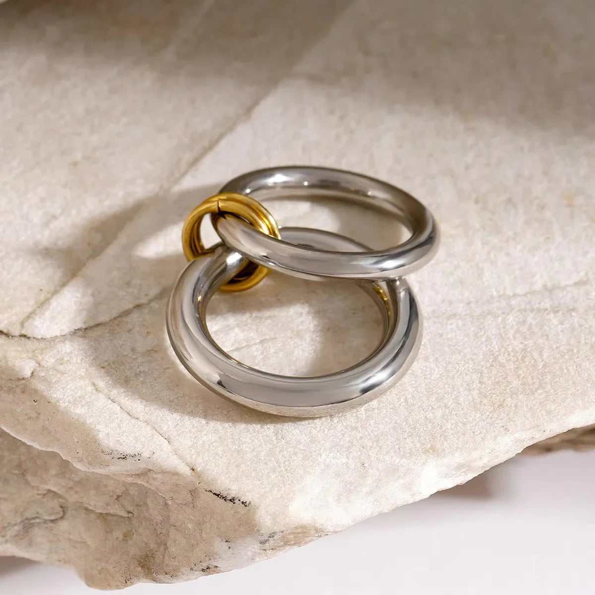[Royal Vicky]Dune Stacked Gold Ring