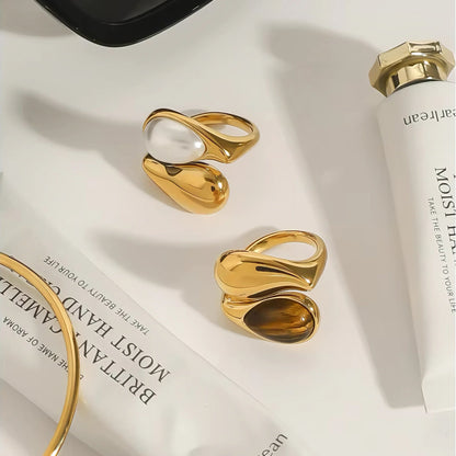 [Royal Vicky]Mara Amber Pearl Ring