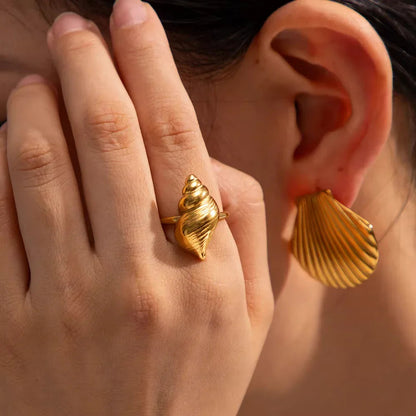 [Royal Vicky]Ohana Sea Conch Gold Ring