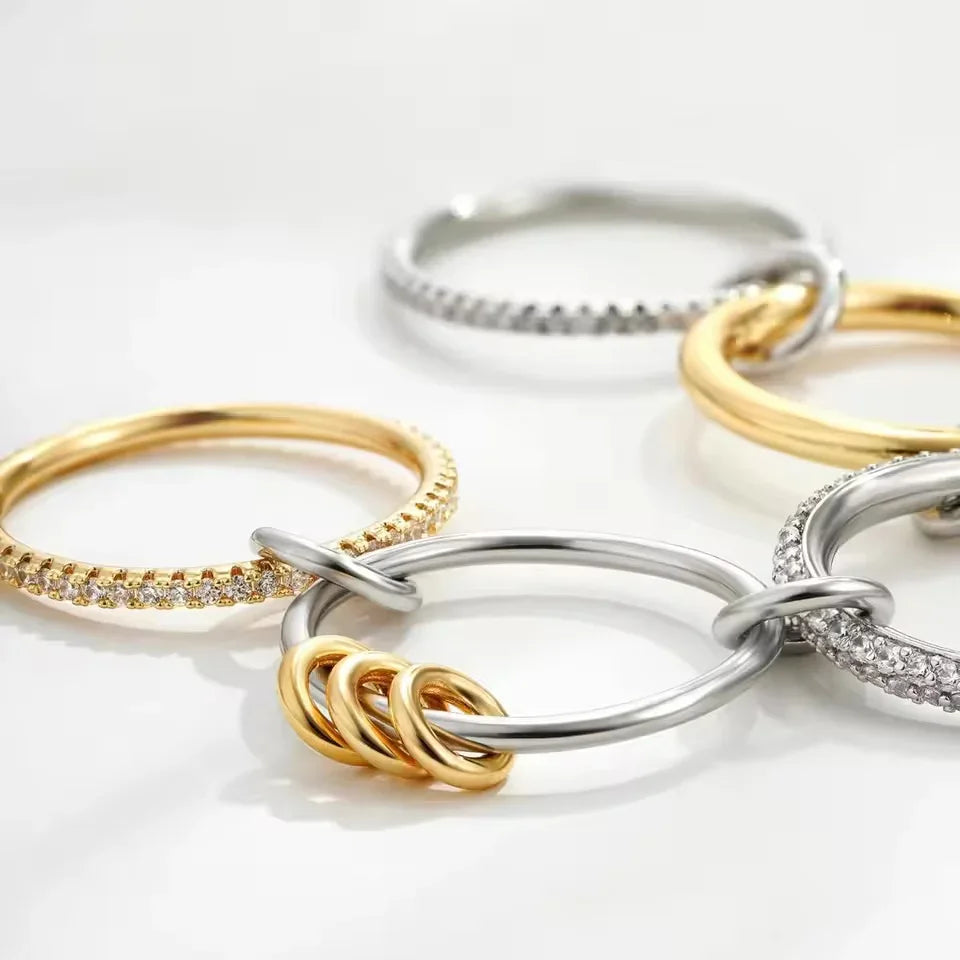 [Royal&Vicky]Collina Stacked Diamond Ring
