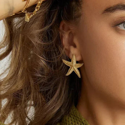 [Royal Vicky]Serene Gold Starfish Earrings