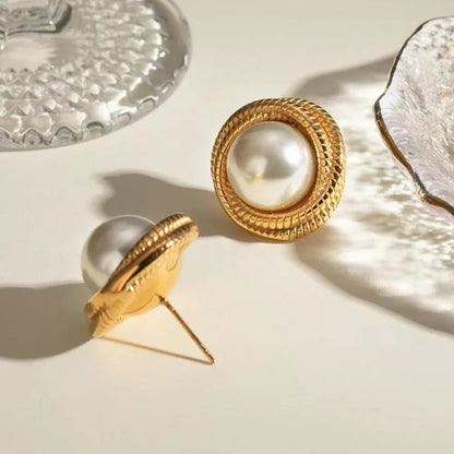 [Royal Vicky]Aqua Freshwater Pearl Earrings