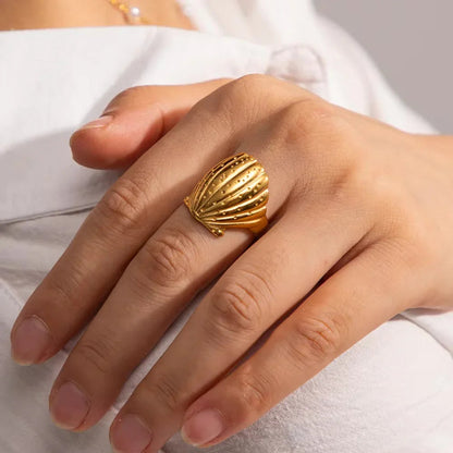 [Royal Vicky]Aloha Gold Seashell Ring
