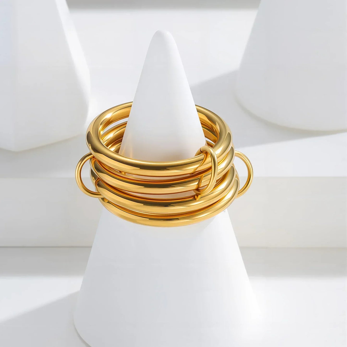 [Royal Vicky]Alexandria Two-Tone Stacked Ring