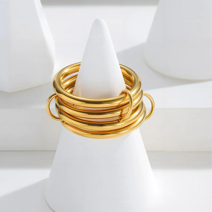 [Royal Vicky]Alexandria Two-Tone Stacked Ring