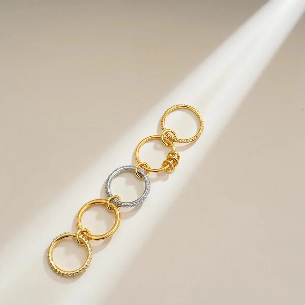 [Royal Vicky]Blaise Stacked Diamond Ring