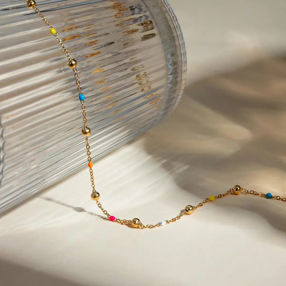 [Royal Vicky]Amphitrite Gold Chain Bead Necklace