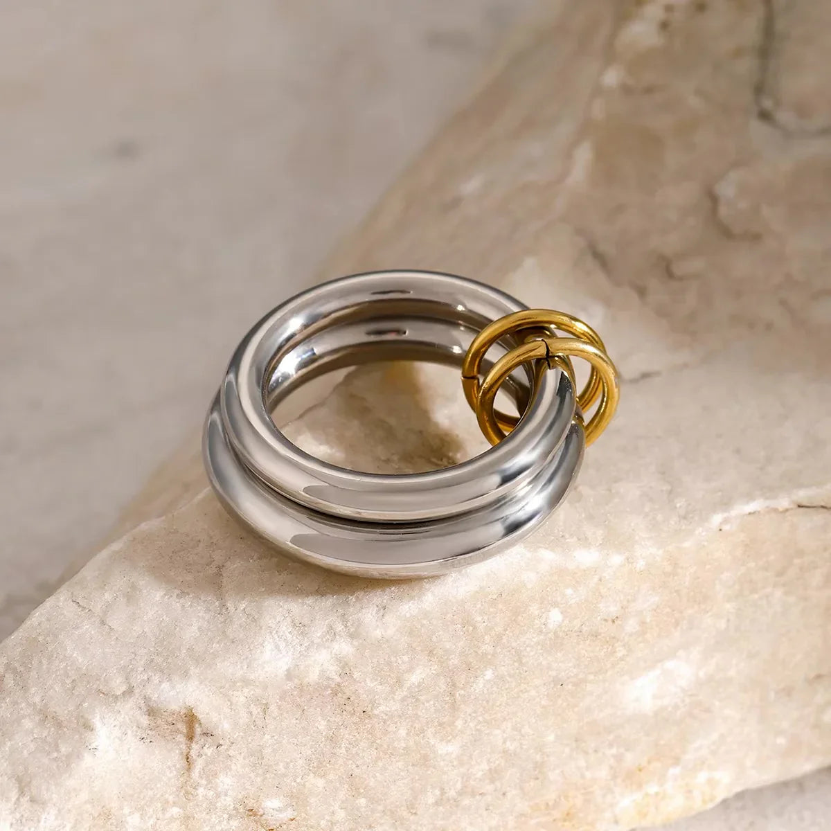 [Royal Vicky]Dune Stacked Gold Ring