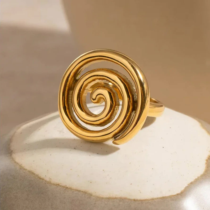 [Royal Vicky]Christy Spiral Gold Ring