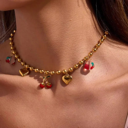 [Royal Vicky]Kai Gold Cherry Necklace