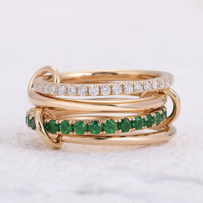 [Royal Vicky]Imani Stacked Diamond Ring
