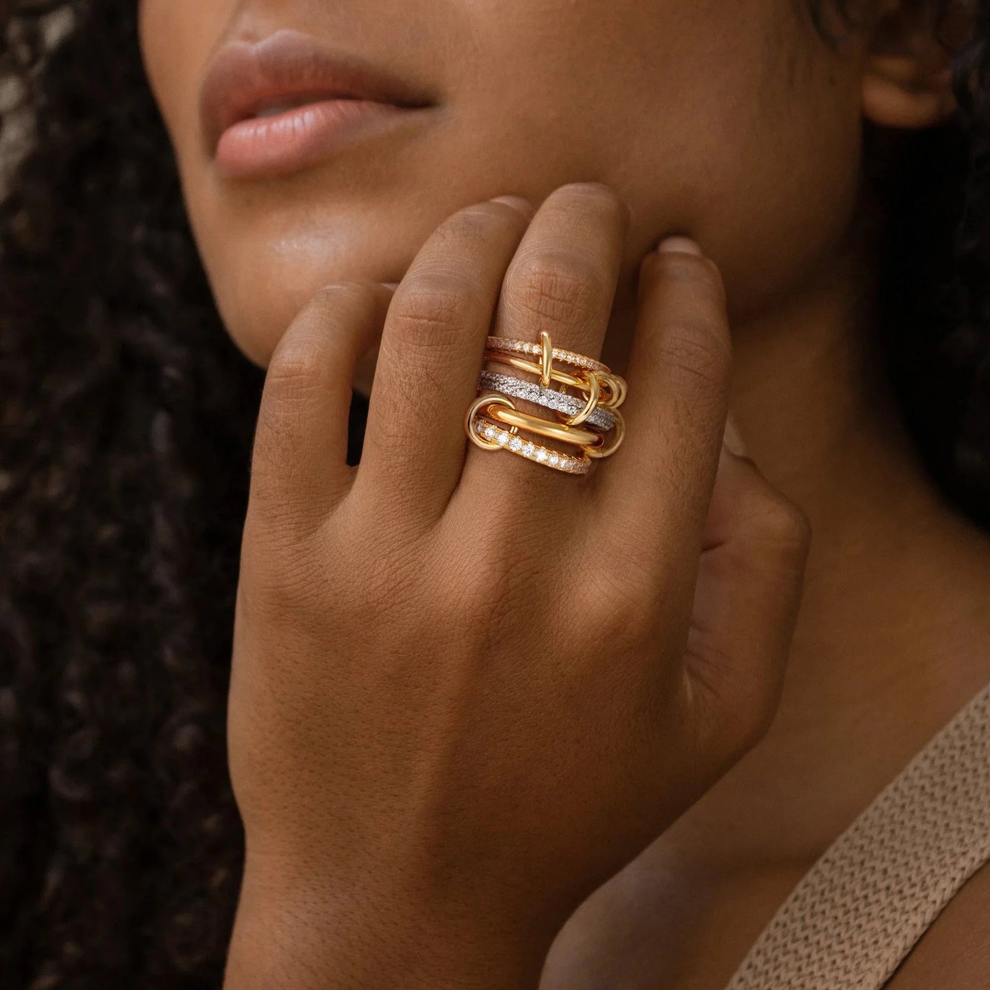 [Royal Vicky]Blaise Stacked Diamond Ring