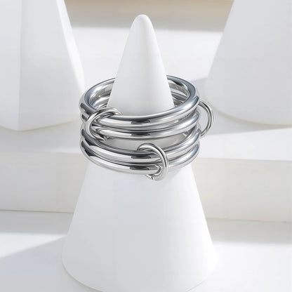 [Royal Vicky]Alexandria Two-Tone Stacked Ring