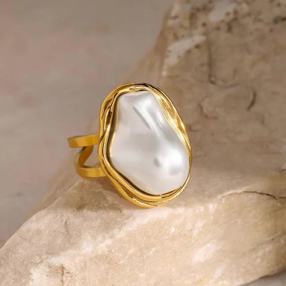 [Royal Vicky]Charis Gold Pearl Ring