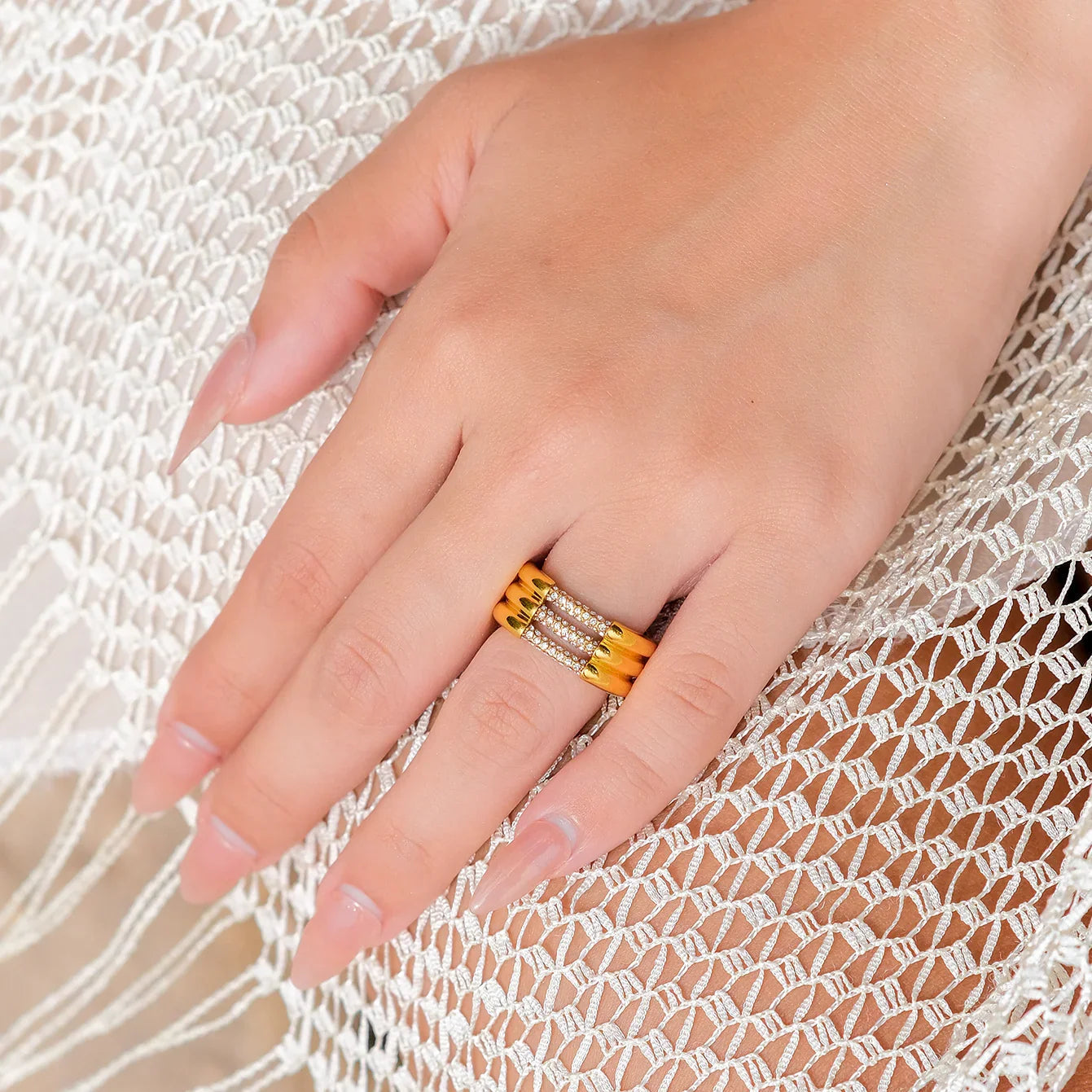 [Royal Vicky]Serenity Diamond Gold Ring