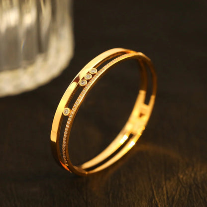 [Vicky]Move Romane Diamond Bangle Bracelet