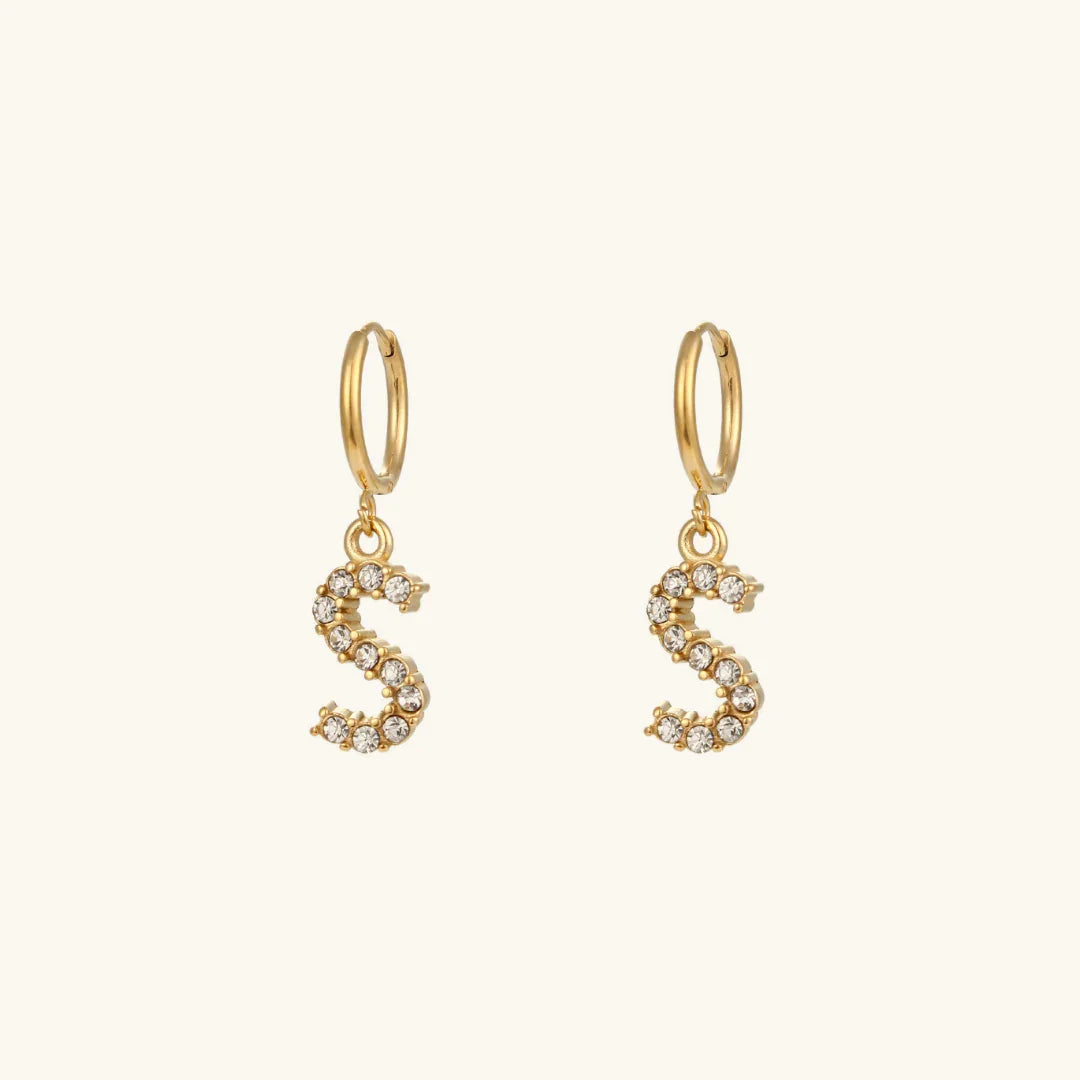 [Royal Vicky]Wilhemina Initial Letter Earrings