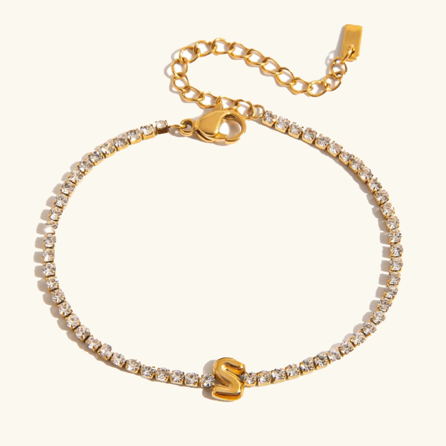 [Royal Vicky]Avaria Bubble Letter Tennis Bracelet