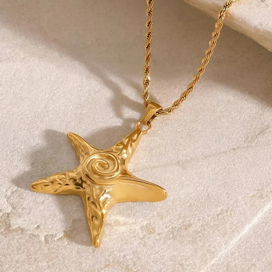 [Royal Vicky]Tammy Gold Starfish Necklace