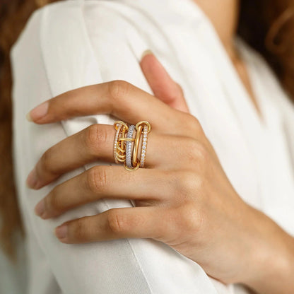 [Royal Vicky]Blaise Stacked Diamond Ring