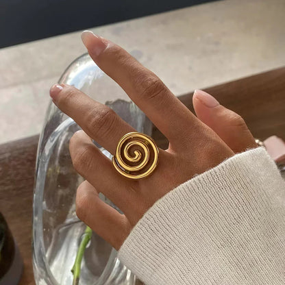 [Royal Vicky]Christy Spiral Gold Ring