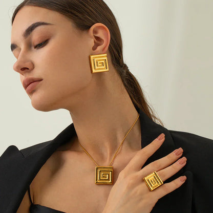 [Royal Vicky]Karina Gold Earrings