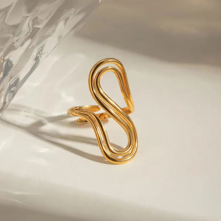 [Royal Vicky]Halle Abstract Gold Ring