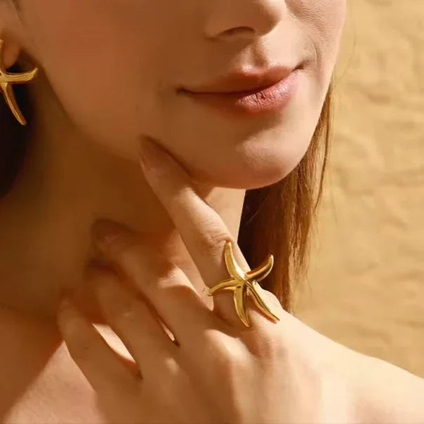 [Royal Vicky]Oceanic Gold Starfish Ring