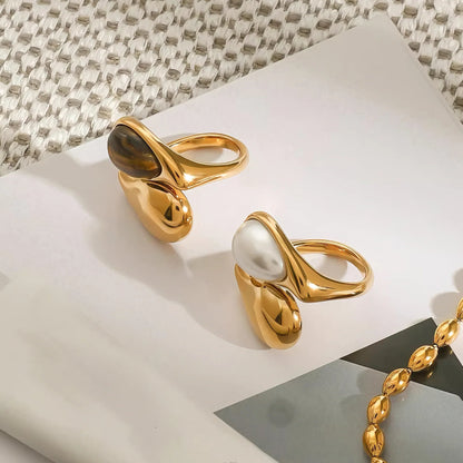 [Royal Vicky]Mara Amber Pearl Ring