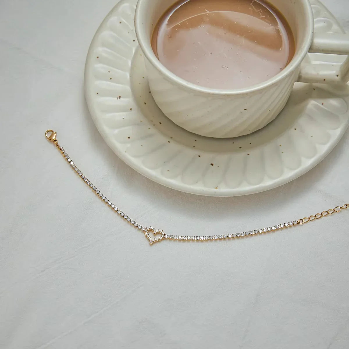 [Royal Vicky]Patrice Diamond Heart Bracelet