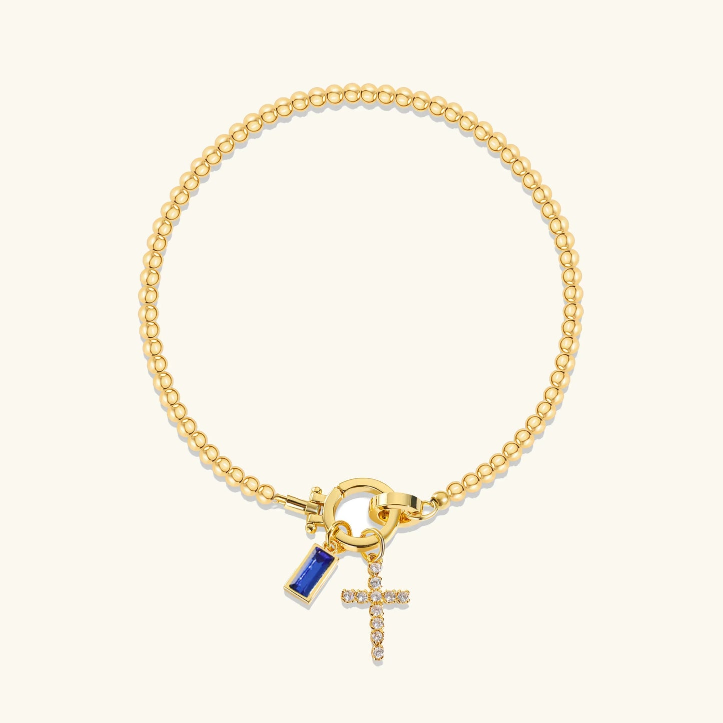 [Royal Vicky]Amalia Birthstone Cross Bracelet
